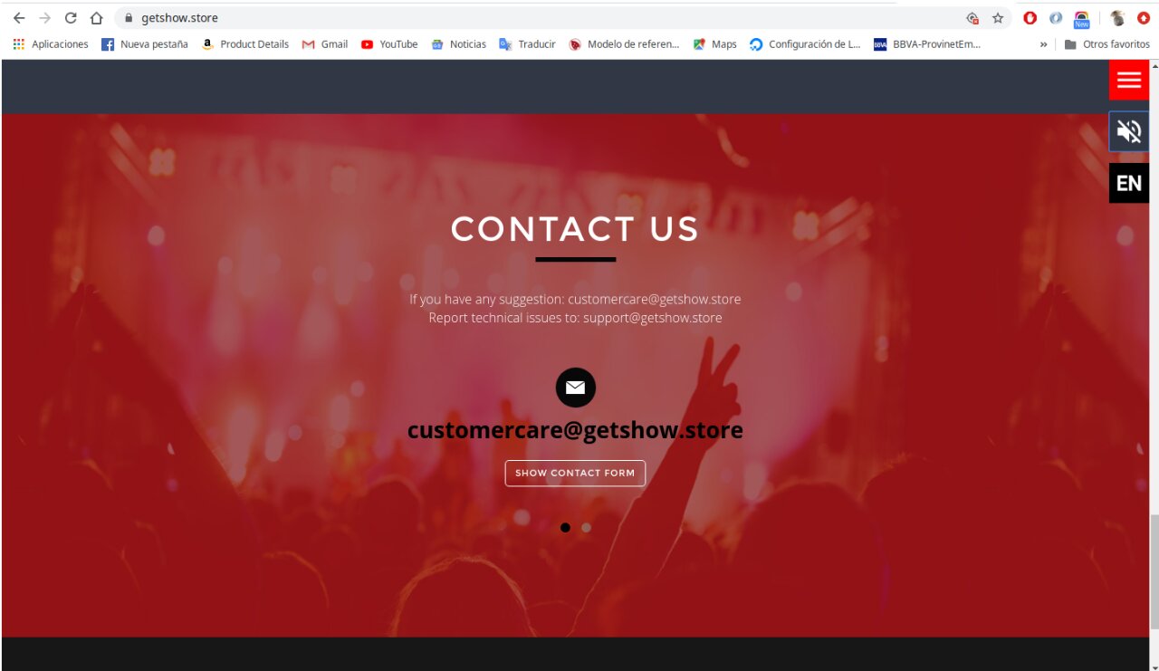Contacto GetShow Store